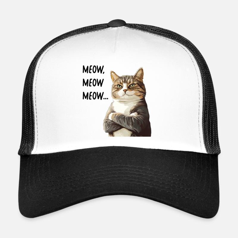 chat meow meow meow Casquette trucker 