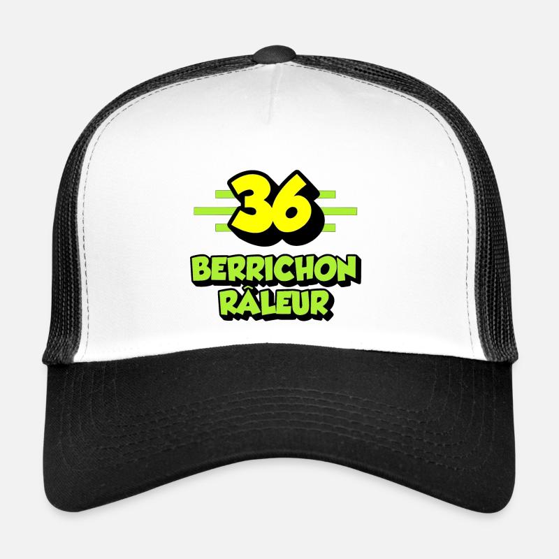 Berrichon râleur - Casquette trucker  - blanc/noir