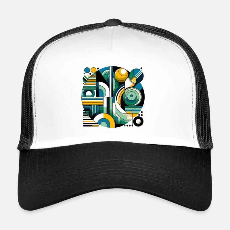Neon Geometry — Retro Pulse Trucker Cap