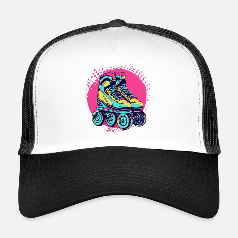 Neon Rollschuhe 90s 80s Retro Vintage Trucker Cap