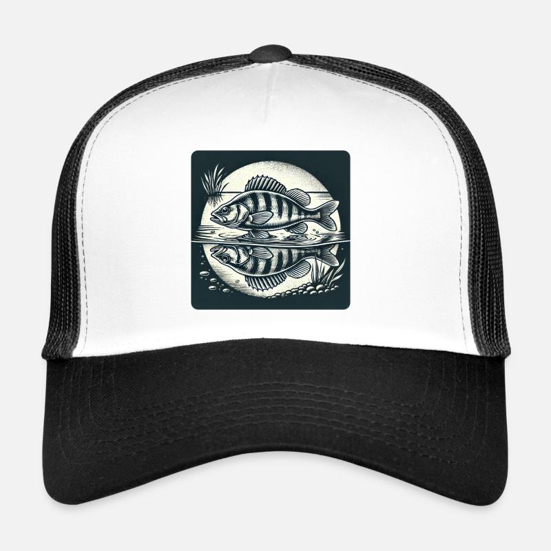 Perch natural angler design Trucker Cap