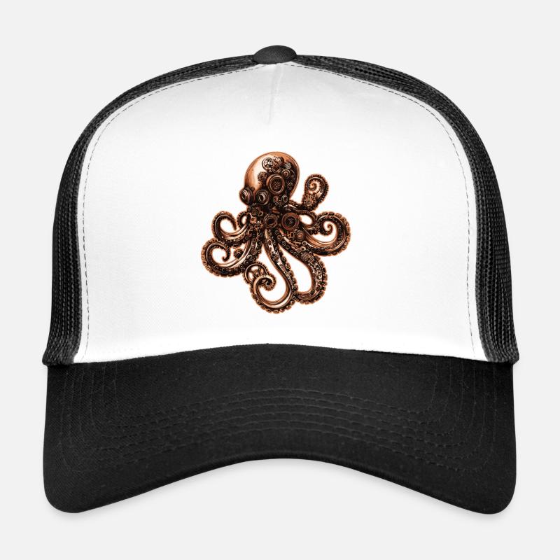 Steampunk Octopus Squid Vintage Trucker Cap
