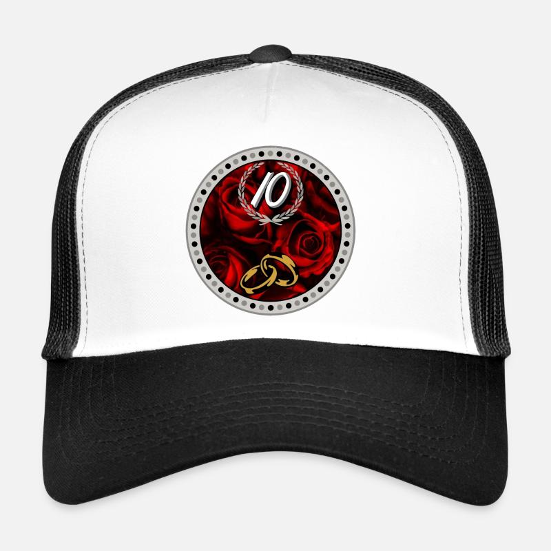 Rose Wedding,10 Years,Wedding Anniversary (25) Trucker Cap