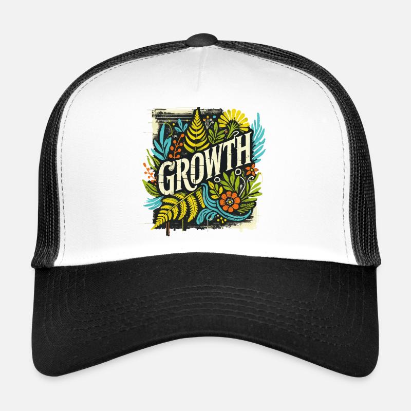 Growth - Trucker Cap - Weiß/Schwarz