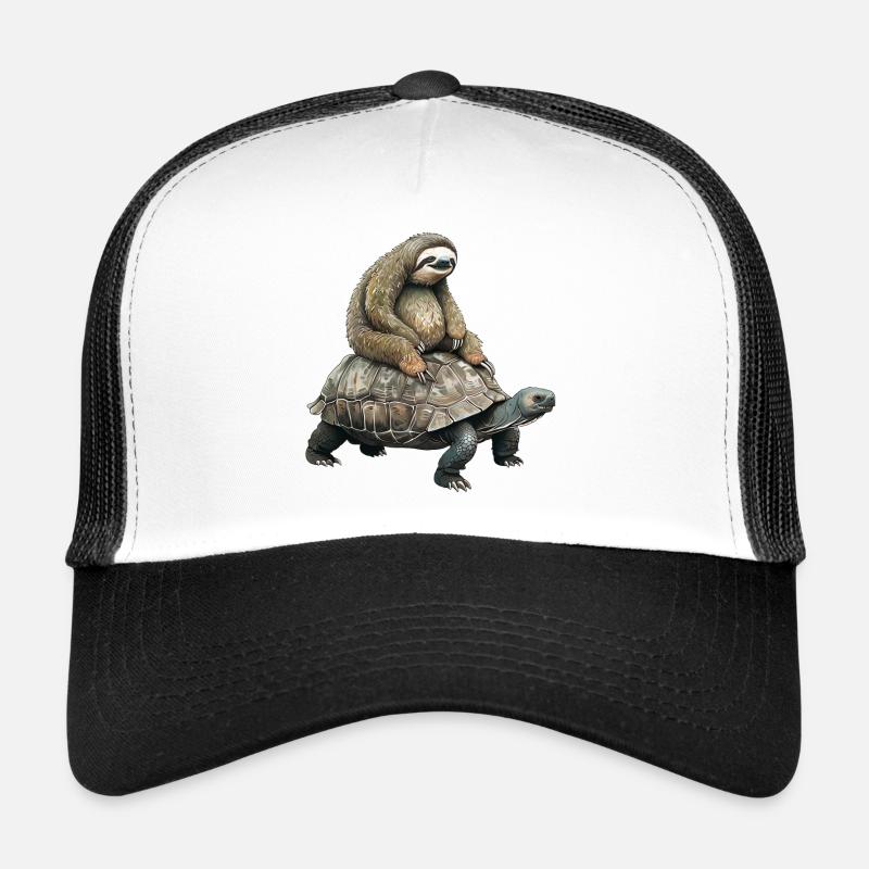 Faultier auf Schildkröte Trucker Cap