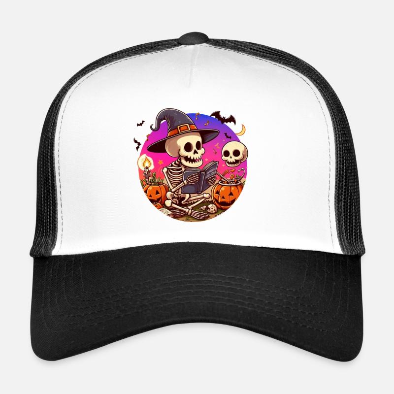 Mr. Bone Spooky Halloween 3 - Trucker Cap - white/black