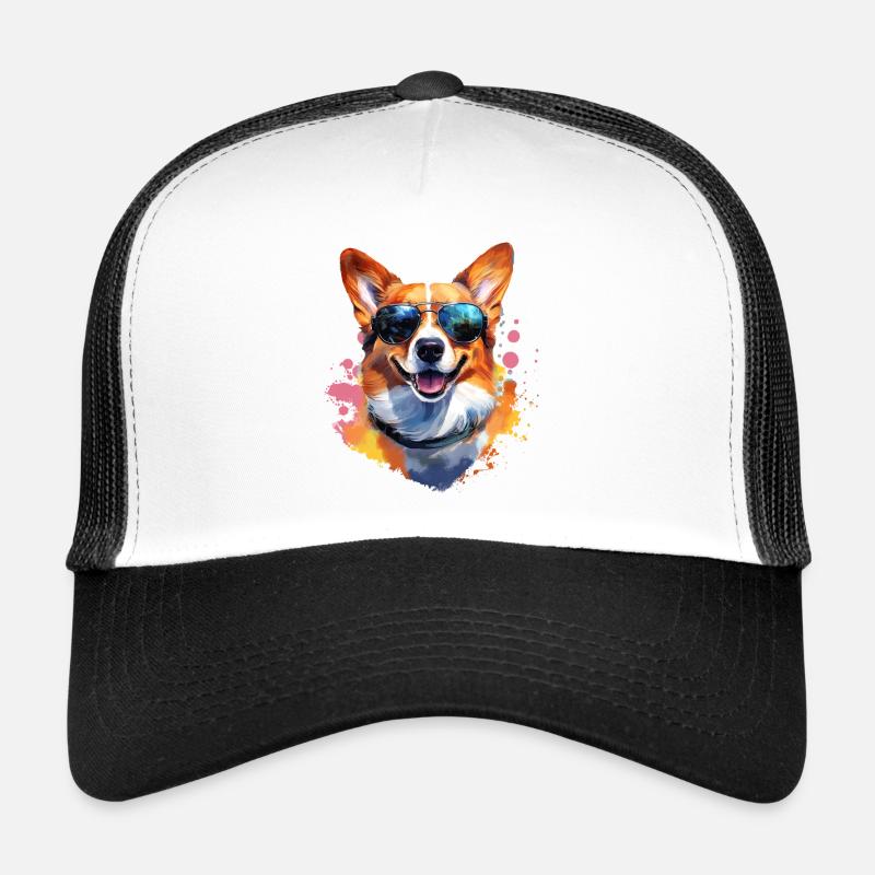 Corgie mit Sonnenbrille Trucker Cap