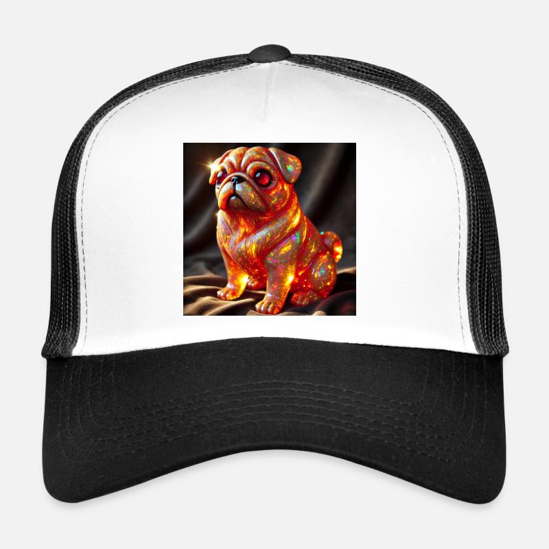 Sculpture de bouledogue explosif en couleur Casquette trucker 
