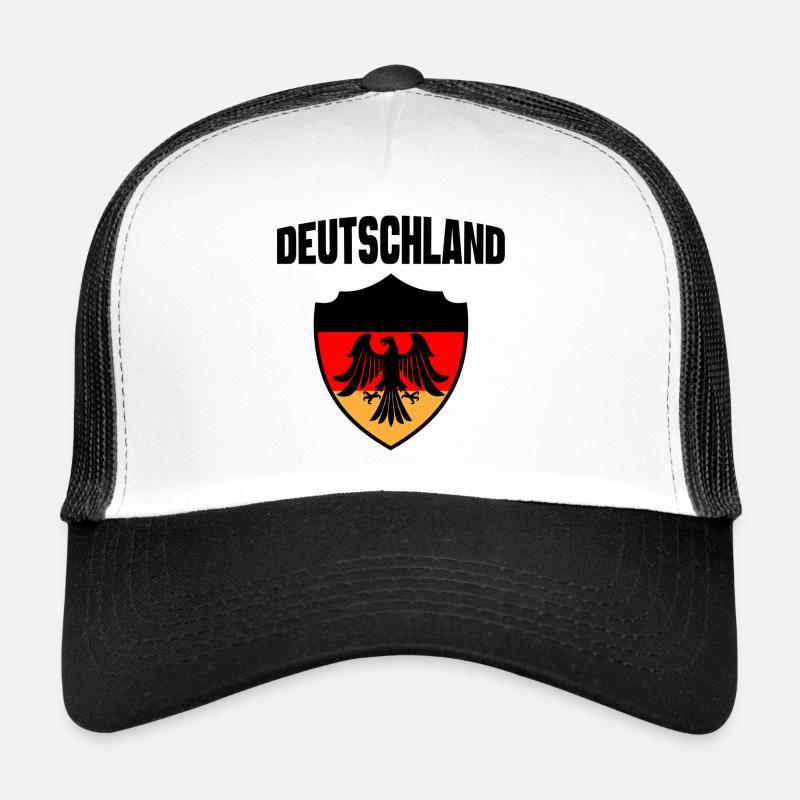 Deutschland - Trucker Cap - Weiß/Schwarz