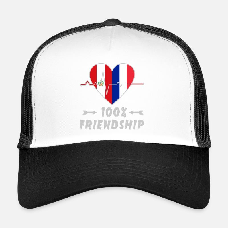 Peru and France 100% friendship Trucker Cap