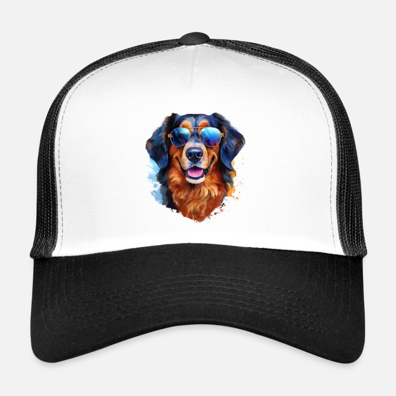 Hovawart avec lunettes de soleil Casquette trucker 