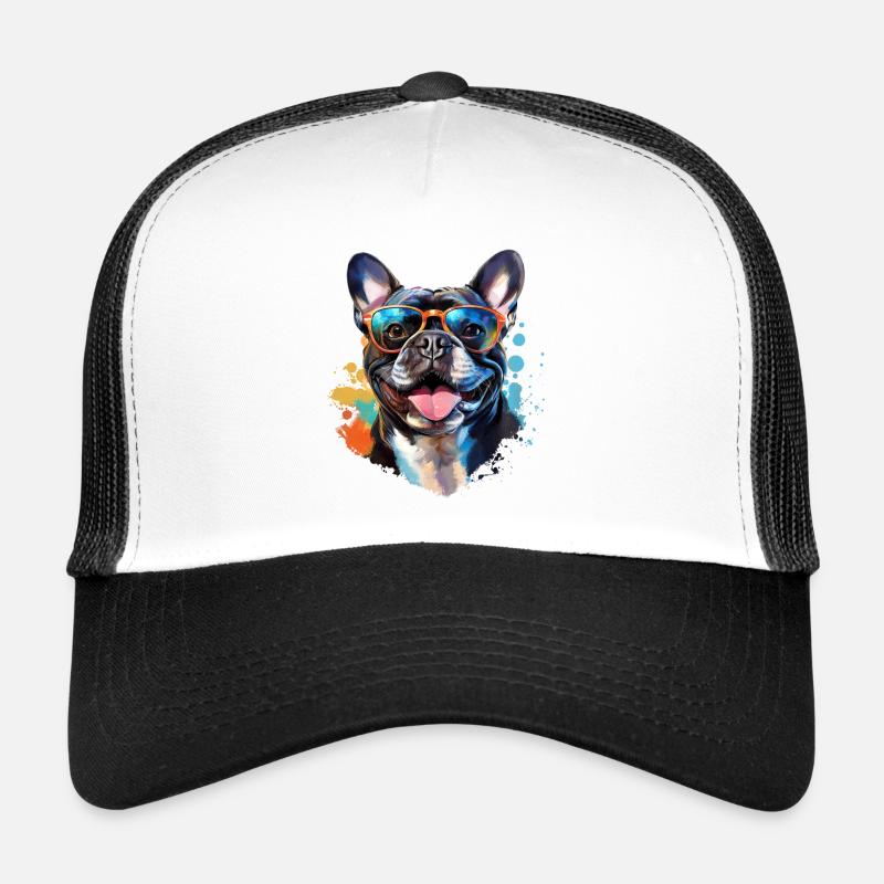 Frenchie mit Sonnenbrille Trucker Cap