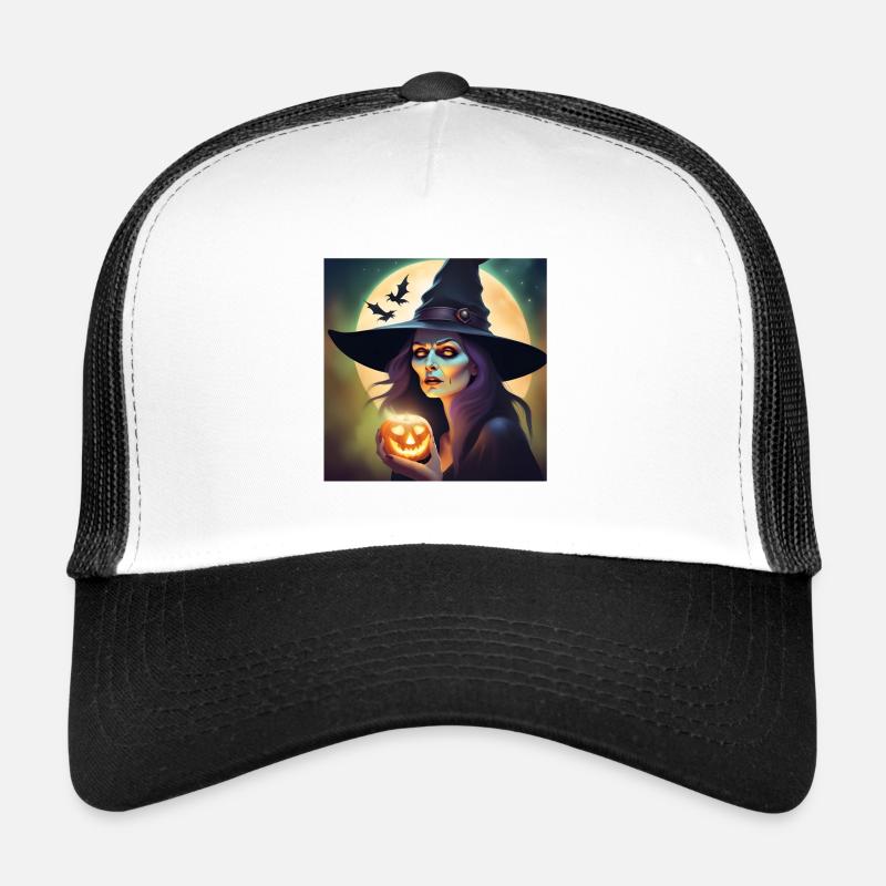 halloween, sorcière, citrouille Casquette trucker 