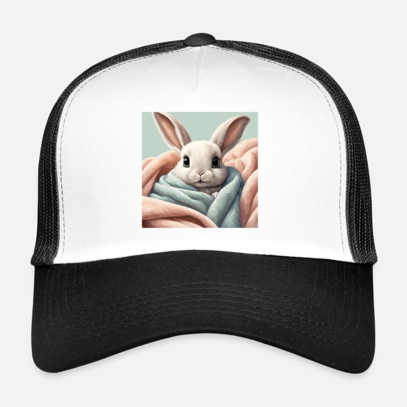poster lapin mignon, bébé, enfant, nourrisson Casquette trucker 