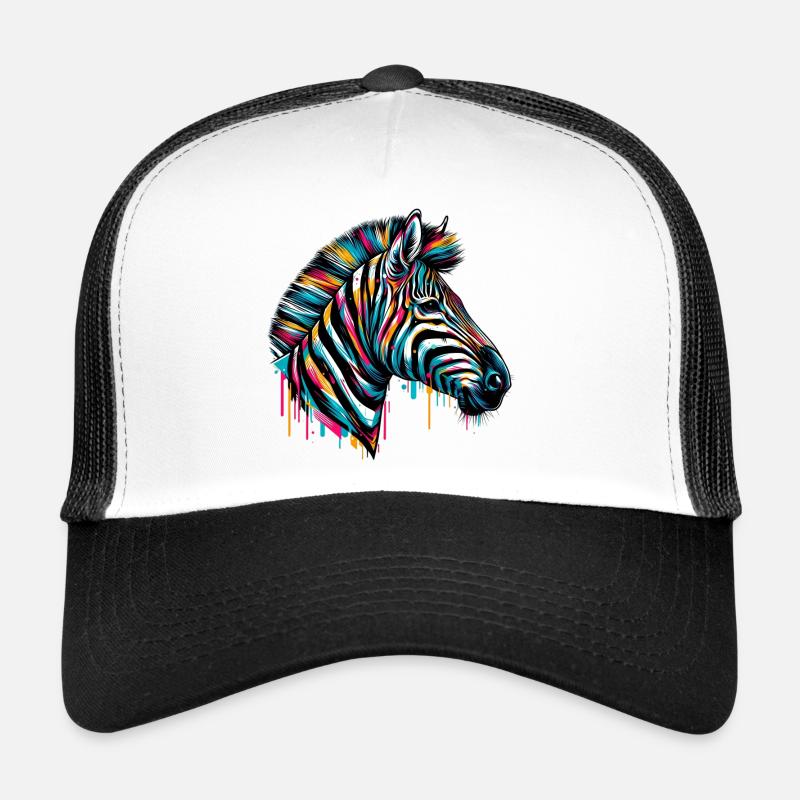 Zebra - Trucker Cap - Weiß/Schwarz