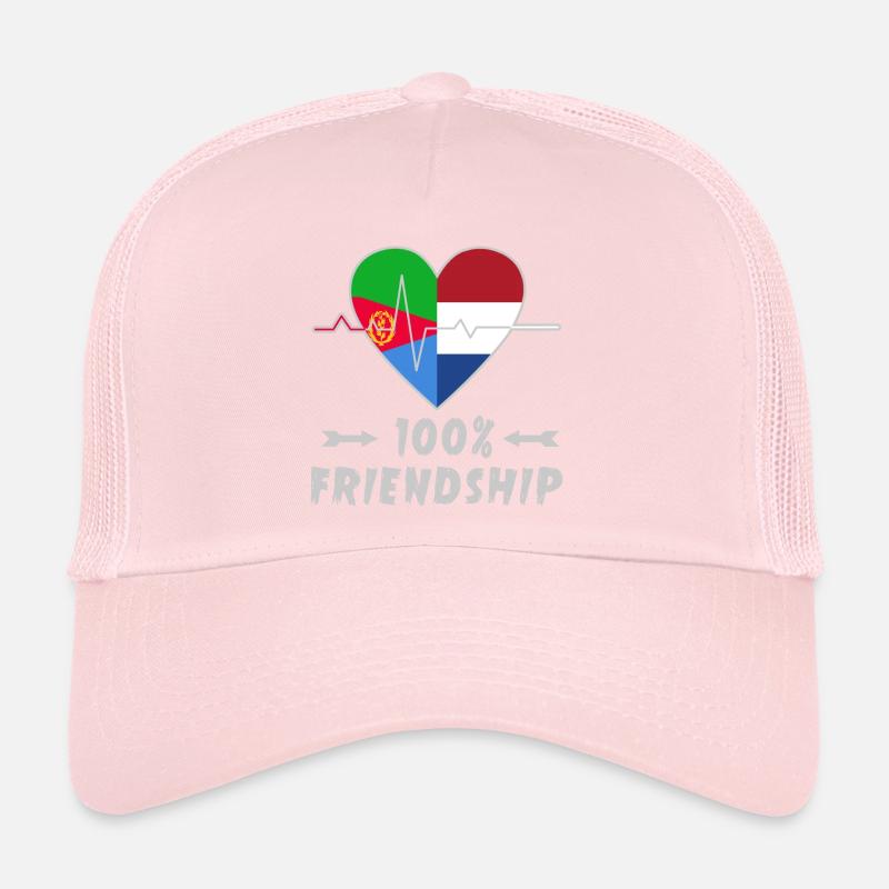 100 % amitié entre l'Érythrée et les Pays-Bas Casquette trucker 