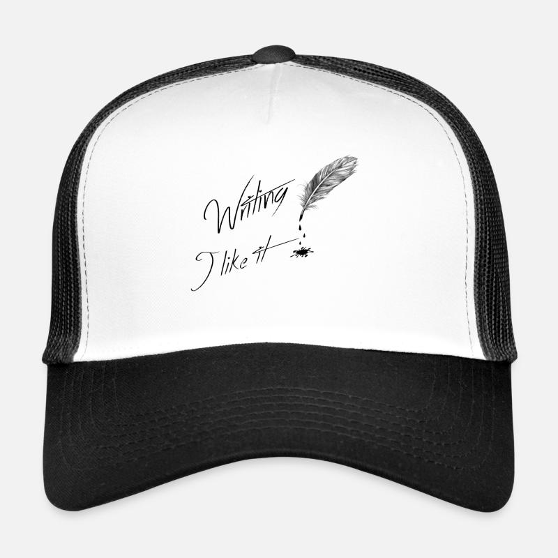 Writing i like it - Casquette trucker  - blanc/noir