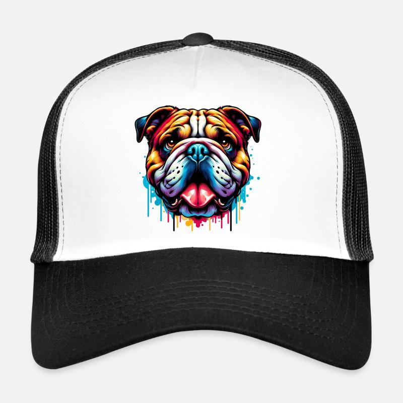 Bouledogue anglais Chien Casquette trucker 
