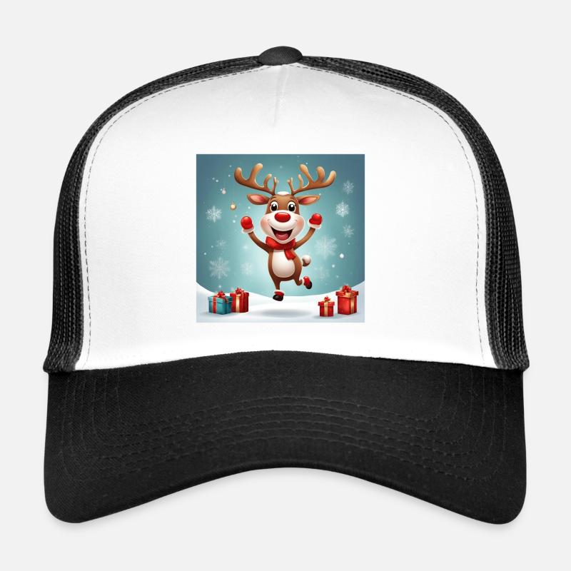 joyeux Noël, joyeuses fêtes; rennes Casquette trucker 
