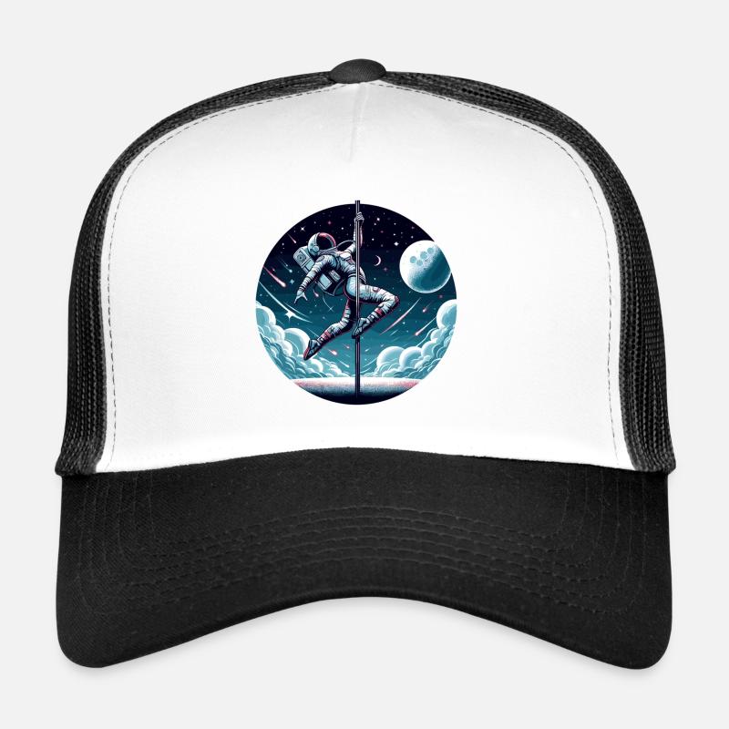 Pole dance astronaute Pole Dance cadeau - Casquette trucker  - blanc/noir