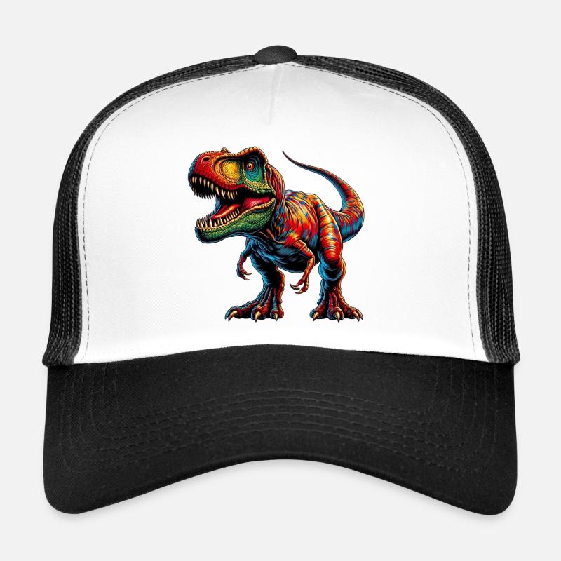 Dinosaurier - Trucker Cap - Weiß/Schwarz