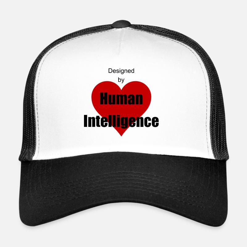 Menschliche Intelligenz - Trucker Cap - Weiß/Schwarz