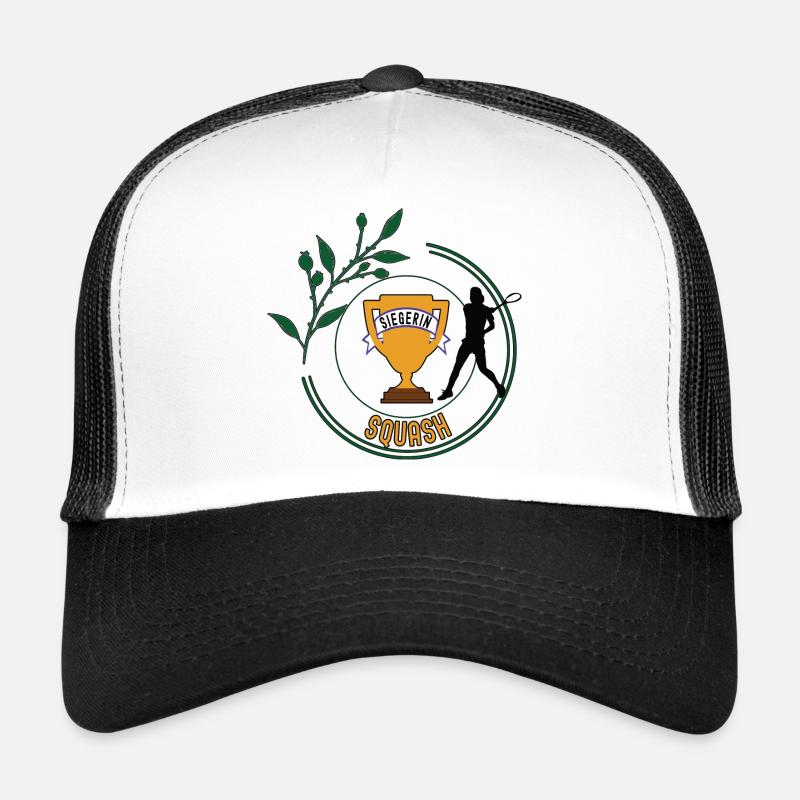 Squash Siegerin Squasherin Spielerin Sieg Turnier Trucker Cap