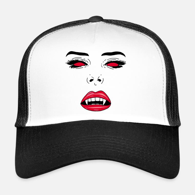 Vampire Woman Face Trucker Cap