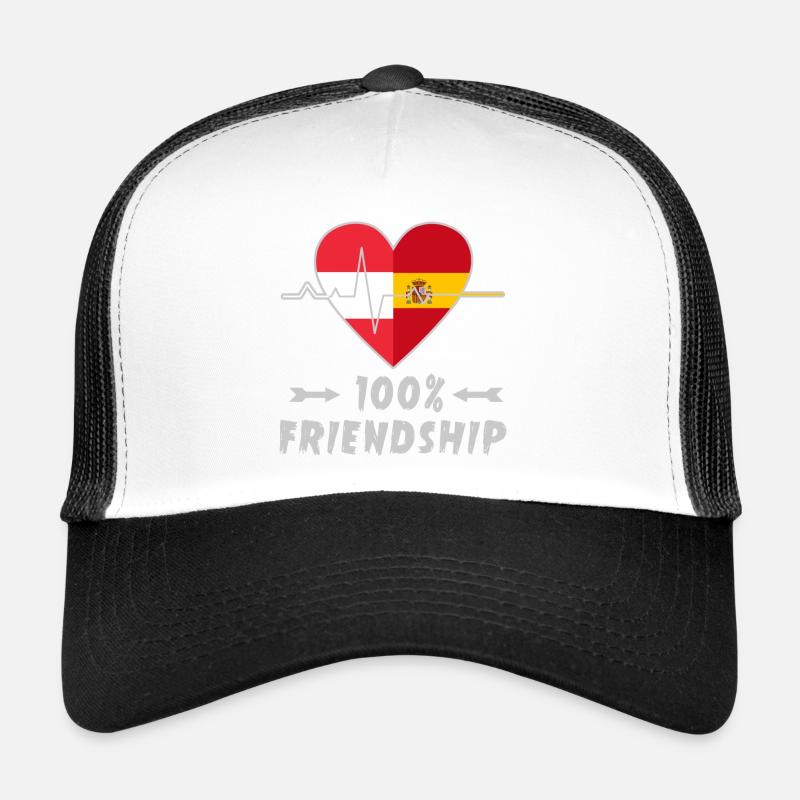 L'Autriche et l'Espagne 100% amitié Casquette trucker 