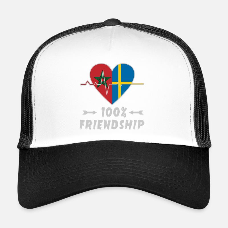 100 % amitié entre le Maroc et la Suède Casquette trucker 
