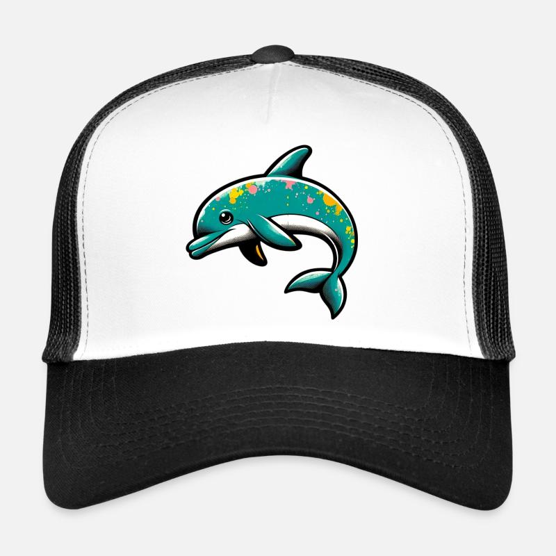 Delfin - Trucker Cap - Weiß/Schwarz