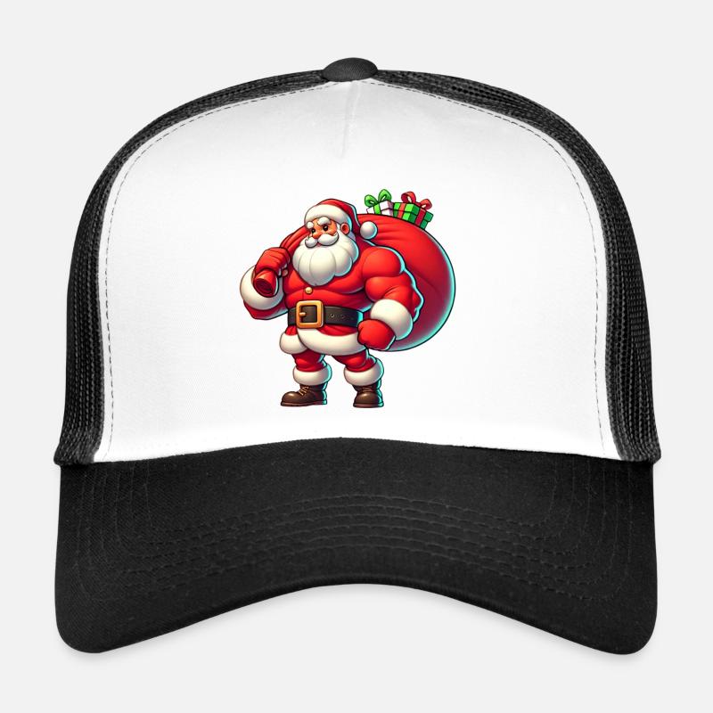 Weihnachtsmann Muskel Mann Trucker Cap