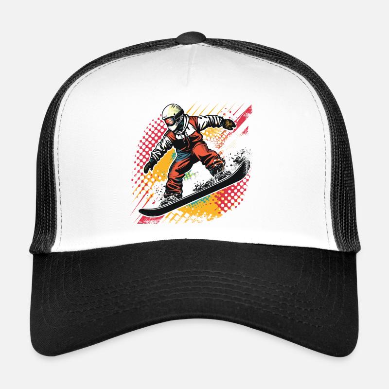 Snowboarder Skizze Trucker Cap