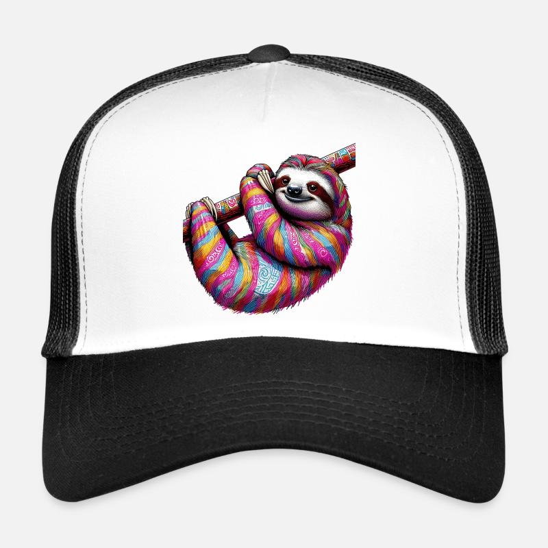 Faultier - Trucker Cap - Weiß/Schwarz