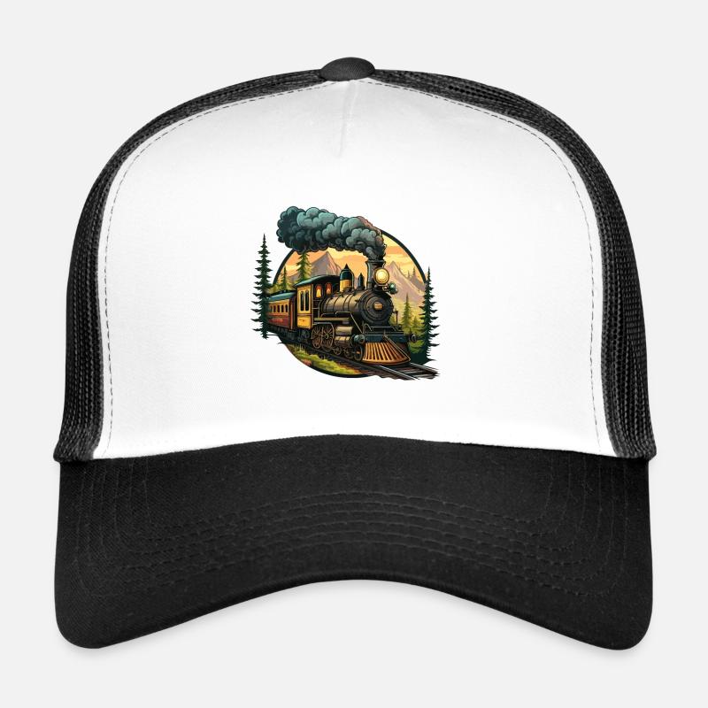 Voyage dans le temps : un train à vapeur à l’ancienne Casquette trucker 