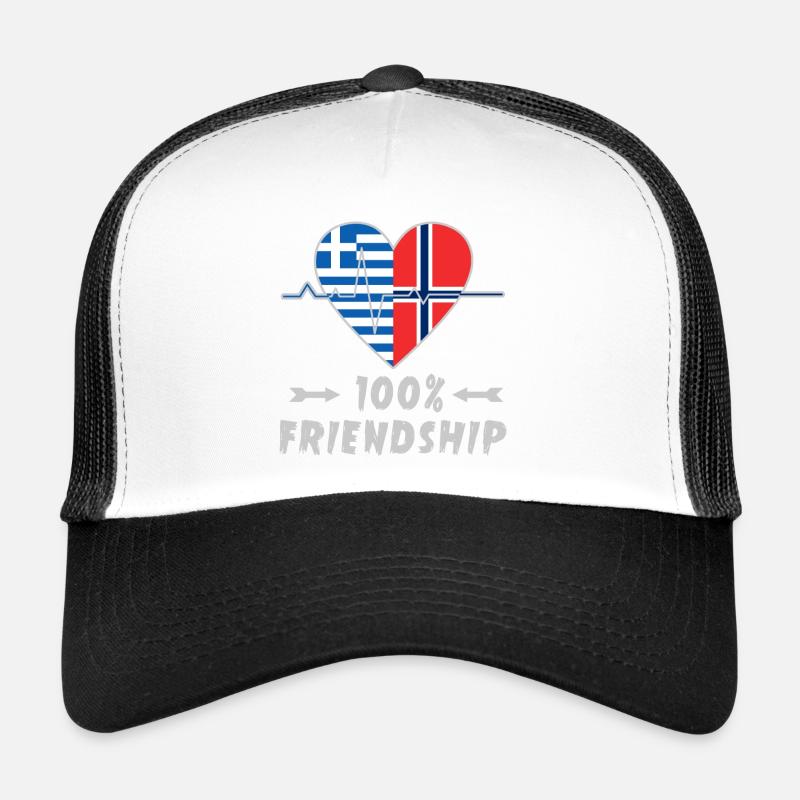 Greece and Norway 100% friendship Trucker Cap