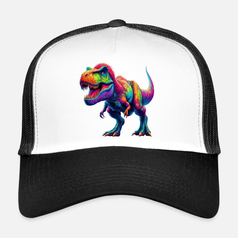 Dinosaurier - Trucker Cap - Weiß/Schwarz