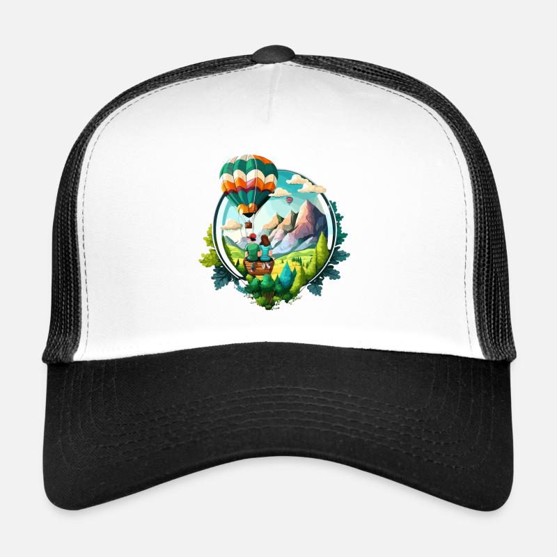 Montgolfière colorée : un voyage d’émerveillement et de Casquette trucker 