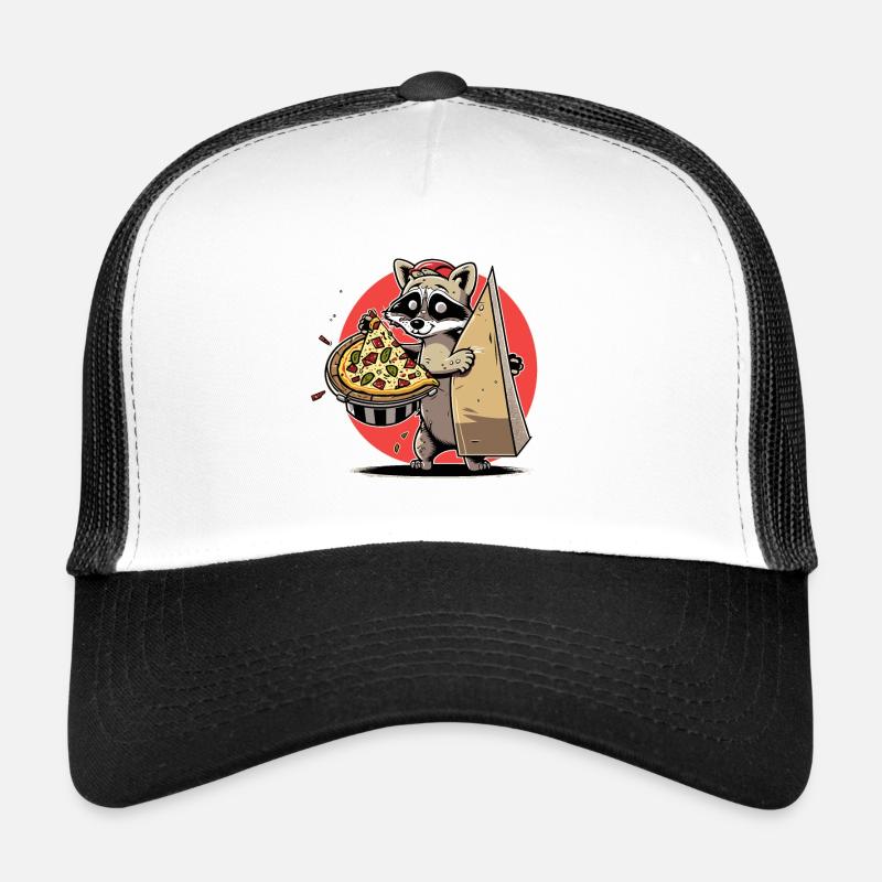 The Pizza Bandit: A Mischievous Raccoons Quest for Trucker Cap