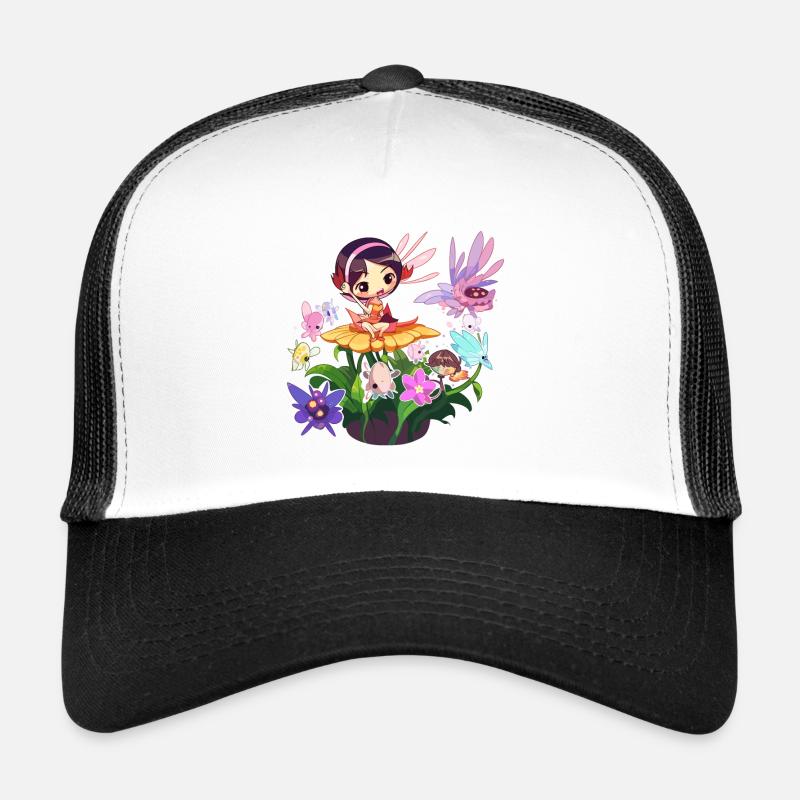 Le jardin enchanté : une symphonie de fleurs et de Casquette trucker 