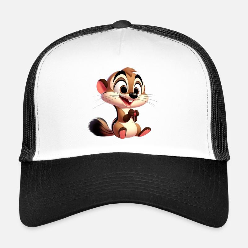 belette - Casquette trucker  - blanc/noir