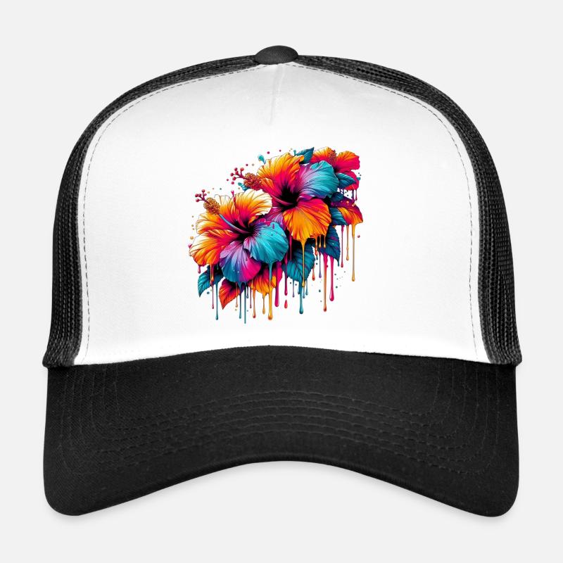 Fleurs d’hibiscus Casquette trucker 