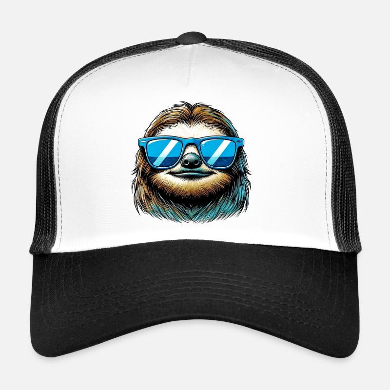 Faultier - Trucker Cap - Weiß/Schwarz