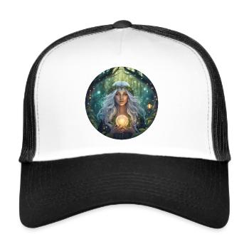 The head of a witch of the magical forest - Trucker Cap - white/black - Front