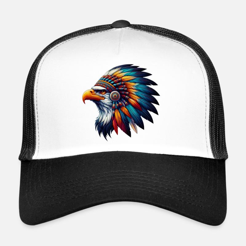 American Indian Eagle American Red Skins Trucker Cap