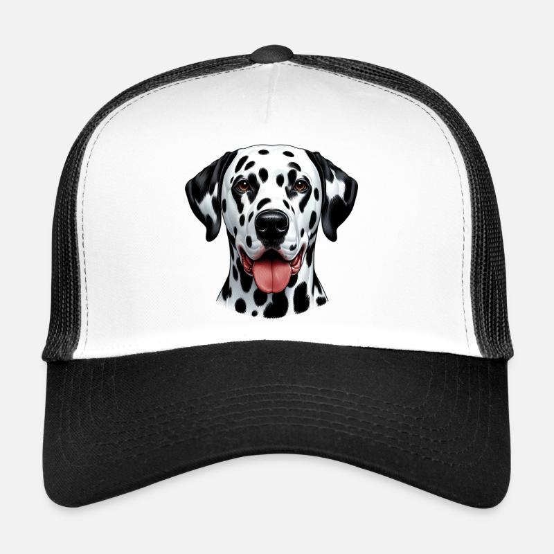 Dalmatiner Hund - Trucker Cap - Weiß/Schwarz