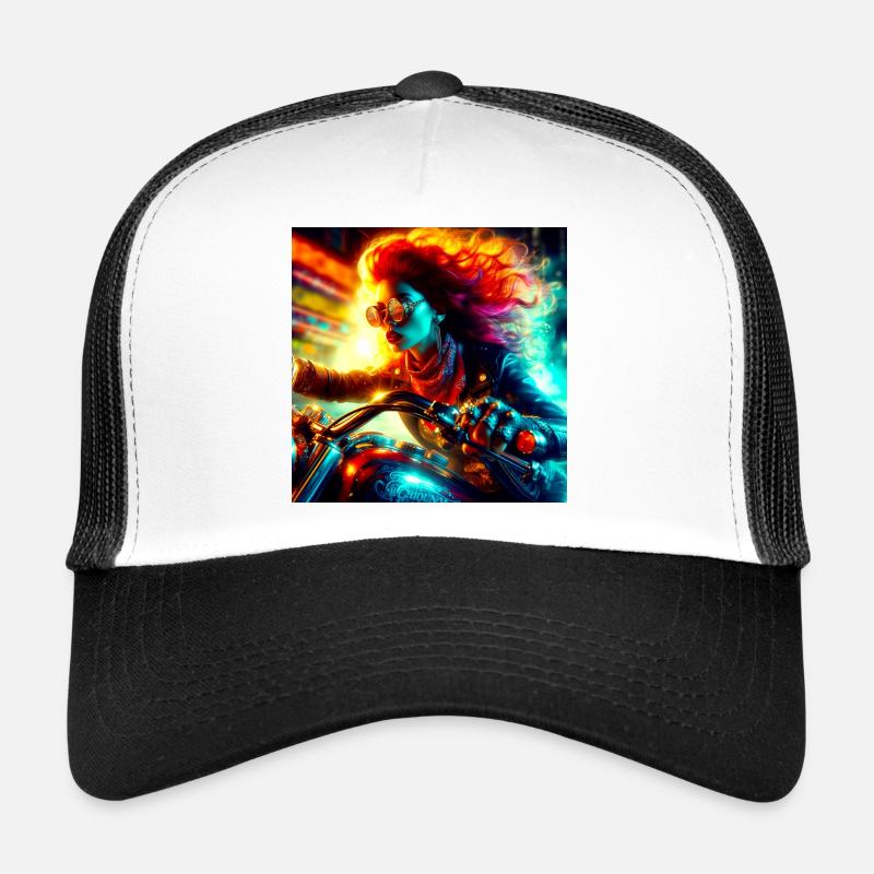 Cyberpunk Motorrad Trucker Cap