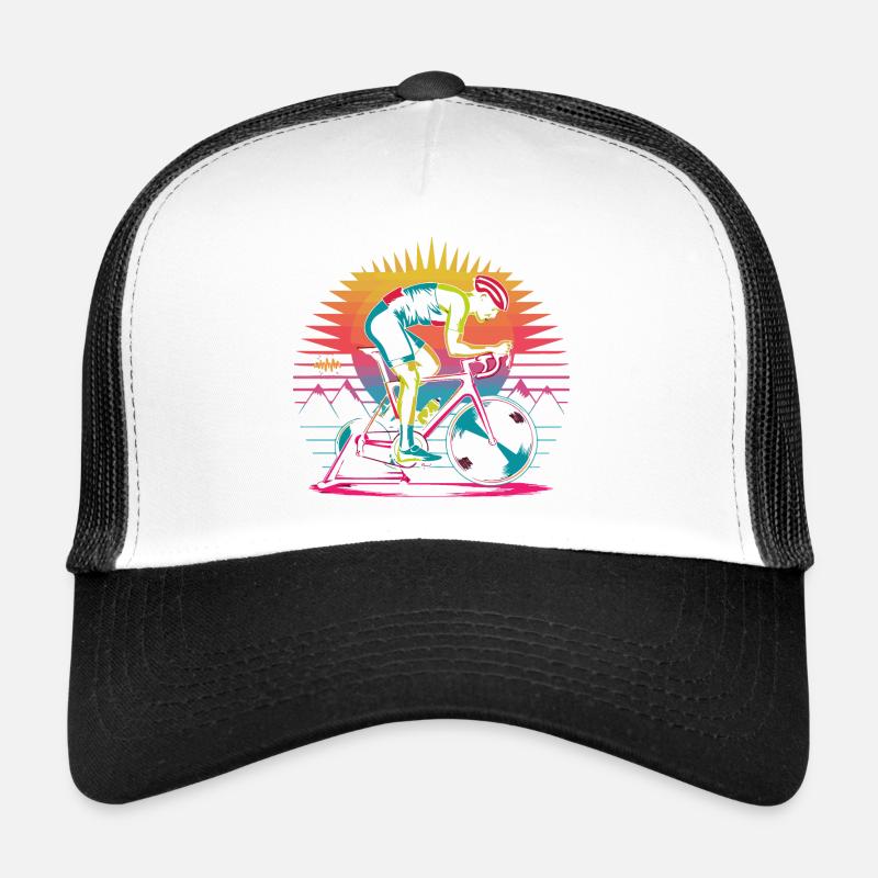 Retro Cyclist Turbo Trainer Casquette trucker 