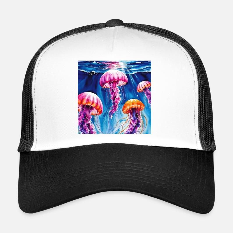 Sirènes sous-marines aux couleurs vives Casquette trucker 
