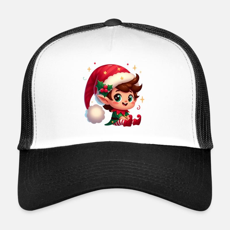 lutin 4 - Casquette trucker  - blanc/noir